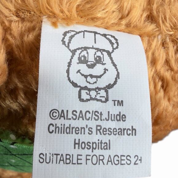 St. Jude Children’s Hospital Bear Plush Bowtie Cape Brown Stuffed Animal 10 in - Picture 2 of 8